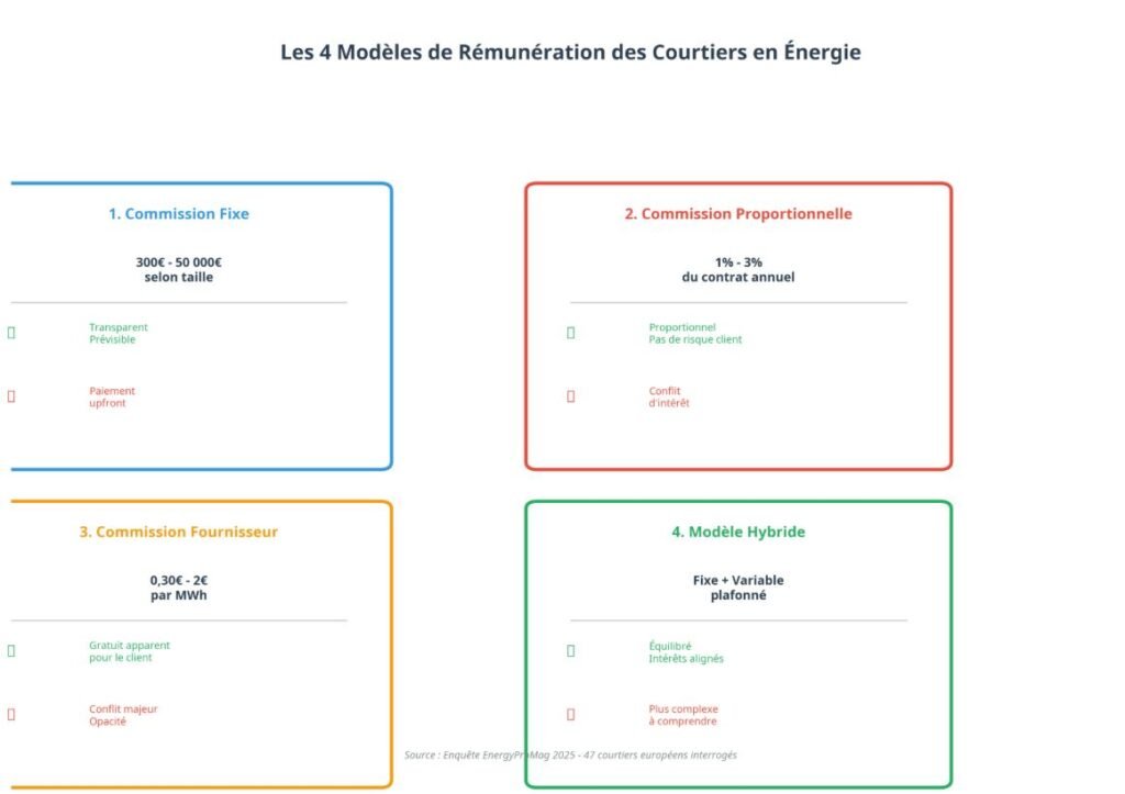 Comisión de Intermediarios Energéticos 2025: tarifas completas por país [encuesta sobre transparencia]